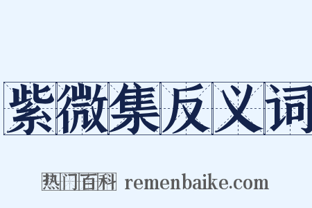 紫微集反义词是什么意思的图片